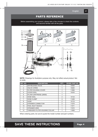Kystal Clear Model 603 filter pump 