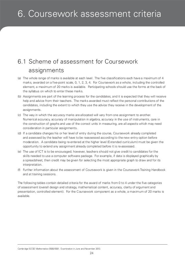 coursework assessment method coursework assessment method