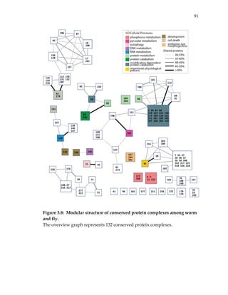91
 
 
 
Figure 3.8:  Modular structure of conserved protein complexes among worm 
and fly. 
The overview graph represents 132 conserved protein complexes. 
 
