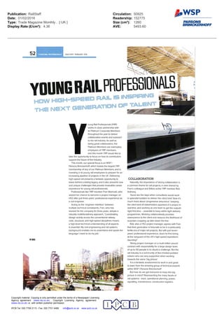 Publication:
Date:
Type:
Circulation:
Readership:
Display Rate (£/cm²):
Size (cm²):
AVE:
RailStaff
01/02/2016
Trade Magazine Monthly . [ UK ]
50925
152775
4.36
1260
5493.60
_______________________________________________________________________________________________________________
Copyright material. Copying is only permitted under the terms of a Newspaper Licensing
Agency agreement , Copyright Licensing Agency agreement
or with written publisher permission.
IPCB Tel: 020 7708 2113 - Fax: 020 7701 4489
(www.nla.co.uk)
(www.cla.co.uk)
info@ipcb.co.uk www.ipcb.co.uk
 