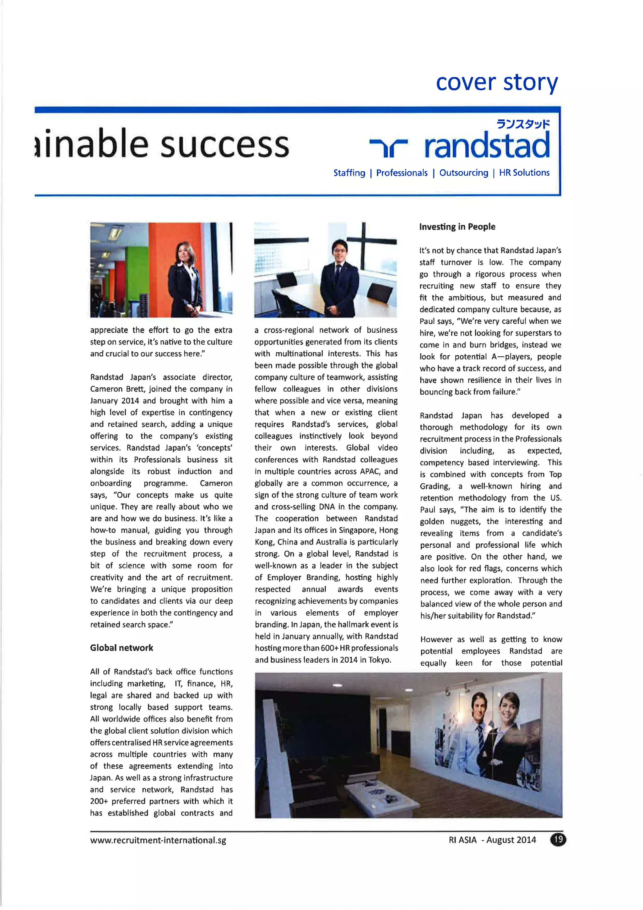 Randstad Japan Professionals - Recruitment International | PDF