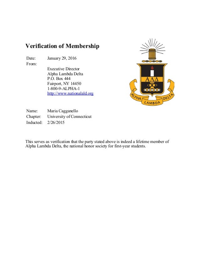 alpha lambda delta verification letter delta letter