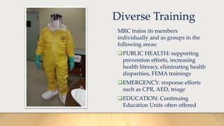 Mrc Training MRC Presentation Community Outreach | PPTX