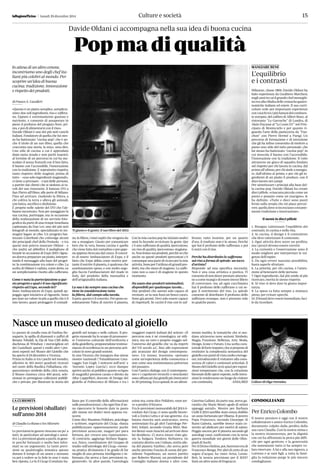 Davide Oldani ci accompagna nella sua idea di buona cucina
Popmadiqualità
In attesa di un altro cenone,
incontriamo uno degli chef ita-
liani più celebri al mondo. Per
scoprire un’idea di buona
cucina; tradizione, innovazione
e rispetto dei prodotti.
di Franco A. Cavalleri
«Questo è un piatto semplice, semplicis-
simo: due soli ingredienti, riso e zaffera-
no. Eppure è estremamente gustoso e
nutriente, e consente di assaporare in
pieno il profumo del pregiato ﬁore, pri-
ma, e poi di alimentarsi con il riso».
Davide Oldani è uno dei più noti cuochi
italiani. Fondatore di quella che lui stes-
so ha battezzato “cucina pop”, che è an-
che il titolo di un suo libro, quella che
«racconta una storia, la mia», ama dire.
Uno stile di cucina a cui è approdato
dopo tanta strada e non pochi maestri,
al termine di un percorso in cui ha me-
scolato il senza fronzoli con il ben fatto,
il buono con l’accessibile, l’innovazione
con la tradizione. E soprattutto rispetto,
tanto rispetto: delle stagioni, prima di
tutto – «uso solo ingredienti stagionali»,
ci tiene a precisare – e poi delle persone,
a partire dai clienti che si siedono ai ta-
voli del suo ristorante, il famoso D’O a
San Pietro all’Olmo, alle porte di Milano.
Fino ad arrivare, risalendo la ﬁliera, a
chi coltiva la terra e alleva gli animali,
con fatica, sacriﬁco e dedizione.
È proprio nelle salette del D’O che l’ab-
biamo incontrato. Non per assaggiare la
sua cucina, purtroppo, ma in occasione
della realizzazione di un servizio foto-
graﬁco da parte di una troupe israeliana
capitanata da Dan Lev, uno dei più noti
fotograﬁ al mondo, specializzato in im-
magini legate al cibo. Un progetto bat-
tezzato Colorfood che coinvolge alcuni
dei principali chef della Penisola – e tra
questi non poteva mancare Oldani – e
che andrà ad abbellire il padiglione di
Israele in occasione di Expo 2015. Ognu-
no doveva preparare un piatto, interpre-
tando il messaggio alla base del proget-
to: la combinazione tra colore e cibo. La
scelta di Oldani è caduta, come detto, su
un semplicissimo risotto allo zafferano.
Come è nata la partecipazione a que-
sto progetto e qual è il suo signiﬁcato
rispetto ad Expo, secondo lei?
Sono Ambasciatore di Expo, quindi ap-
poggio ogni iniziativa al riguardo. Sono
per dare un valore in più a quello che è il
mio lavoro, quasi proteggere il contadi-
‘Il giusto e il gusto’, il suo libro del 2012
no, la ﬁliera, i miei ospiti che vengono da
me a mangiare. Giusto per comunicare
loro che la vera, buona cucina è quella
che viene fatta dal contadino e poi appe-
na appena ritoccata dal cuoco. Il concet-
to di essere Ambasciatore di Expo, e il
fatto che Expo abbia come motivo por-
tante il nutrire il pianeta, è qualcosa che
assolutamente sposo, e con molto orgo-
glio faccio l’ambasciatore del made in
Italy, del prodotto della manualità e
dell’artigianalità italiana.
La sua è da sempre una cucina che
tiene in considerazione tutta
la ﬁliera, dal campo alla tavola.
Esatto, questo è il concetto. Poi sposo as-
solutamente l’idea di nutrire il pianeta.
Con la mia cucina pop ho iniziato undici
anni fa facendo avvicinare la gente. Qui
c’è uno zafferano di qualità, ipercostoso,
un riso di qualità, ipercostoso, stagiona-
to.Nonlesinosuiprodotti,perchésoche
anche su questi prodotti ipercostosi c’è
comunqueunapartediricavoperlamia
attività.Sonoperl’utilizzodigrandipro-
dotti, ma che siano di stagione. Lo zaffe-
rano non a caso è di stagione in questo
momento.
Ha usato due prodotti minimalisti,
disponibili per qualunque tavola...
Due prodotti che saresti solo capace di
rovinare, se tu non fossi un bravo cuoco.
Sono già pronti. Devi solo essere capace
di rispettarli. Se cucini il riso con lo zaf-
ferano, tutto insieme, per un quarto
d’ora, il risultato non è lo stesso. Perché
qui hai il profumo dello zafferano, e poi
ti nutri con il riso.
Perché ha distribuito lo zafferano
sul riso a forma di spirale: un tocco
d’artista?
Risponde ad una speciﬁca necessità.
Non è una cosa artistica o poetica. Ti
consentedinondoverprestareattenzio-
neacomemangiediessereinvecelibero
di conversare, ma ad ogni cucchiaiata
hai il profumo dello zafferano a cui se-
gue il nutrimento del riso. La spirale
consente di distribuire il profumo dello
zafferano ovunque, non è presente solo
in qualche punto.
MANGIARE BENE
L’equilibrio
e i contrasti
Milanese, classe 1969, Davide Oldani ha
fatto esperienza da Gualtiero Marchesi,
neglianniincuiilgrandechefmeneghi-
noeraallaribaltadellecronachegastro-
nomiche italiane ed estere. Il suo curri-
culum vede poi importanti esperienze
concuochitraipiùfamosidelcontinen-
te europeo, del calibro di Albert Roux, al
ristorante “Le Gavroche” di Londra, di
Alain Ducasse al “Le Louis XV” nel Prin-
cipato di Montecarlo e per quanto ri-
guarda l’arte della pasticceria da “Fau-
chon” con Pierre Hermé a Parigi. Un
percorso di formazione e di istruzione
che gli ha inﬁne consentito di mettere a
punto uno stile del tutto personale, che
lui stesso ha battezzato “cucina pop”, in
cui mescola il buono con l’accessibile,
l’innovazione con la tradizione. Il tutto
attraverso un gioco di squadra fondato
sul rispetto per chi lavora in cucina, dal
primoall’ultimo,perchisiedeamangia-
re, dall’ultimo al primo, e per chi gli in-
gredienti di un piatto li produce, con il
duro lavoro nei campi.
Per sintetizzare i principi alla base del-
la cucina pop, Davide Oldani ha creato
dieci pillole, «ciascuna piccola come un
punto e pesante come un macigno», le
ha deﬁnite. «Tutte e dieci sono punti
fermi sulla strada che mi piace percor-
rere, quella dove si incrociano costante-
mente tradizione e innovazione».
Il menù in dieci pillole
1. Bisogna valorizzare l’equilibrio dei
contrasti, in cucina e nella vita.
2. In cucina, il design è il contenitore
che deve valorizzare il contenuto.
3. Ogni attività deve avere un proﬁtto,
ma i prezzi devono essere corretti.
4. La curiosità e l’osservazione sono il
modo migliore per interpretare le esi-
genze dell’ospite.
5. Da ogni errore nascono possibilità,
basta saperle sfruttare.
6. La priorità, per chi cucina, è l’atten-
zione al benessere delle persone.
7. Ogni ingrediente, dal più umile al più
ricercato, merita lo stesso rispetto.
8. Al vino si deve dare la giusta impor-
tanza.
9. La spesa va fatta sempre a stomaco
pieno, per evitare sprechi.
10.Ilbranddeveessereimmediato,faci-
le da ricordare.
CONDOGLIANZE
Per Enrico Colombo
Il nostro pensiero è oggi con il nostro
collaboratore e amico Enrico Colombo,
duramente colpito dalla perdita della
sua cara Claudia. Così la nostra stima e
la nostra riconoscenza, per la dignità
con cui ha affrontato la prova più difﬁ-
cile per ogni genitore, e la generosità
che nonostante tutto ci ha sempre vo-
luto riservare. A lui e alla sua signora, a
Lorenzo e ai suoi ﬁgli, a tutta la fami-
glia la redazione porge le più sincere
condoglianze.
Culture e società 15lunedì 29 dicembre 2014
Le parure di corallo rosa di Paolina Bo-
naparte, la spilla di diamanti e zafﬁri di
Renata Tebaldi, la Zip di Van Clift della
duchessa di Windsor, i meravigliosi ori
dei Castellani: questi e molti altri i pre-
ziosi esposti nel Museo del Gioiello che
ha aperto il 24 dicembre a Vicenza.
Primo in Italia (e tra i pochi nel mondo),
allestito in 410 metri quadrati ricavati
nel cuore della Basilica Palladiana, cin-
quecentesco simbolo della città veneta,
il Museo riunisce circa 400 pezzi, sele-
zionati in prestigiose collezioni pubbli-
che e private, per illustrare la storia dei
gioielli nel tempo e nelle culture. Il pro-
getto museale ha lo scopo di promuove-
re l’universo culturale dell’oreﬁceria e
della gioielleria, proponendone testimo-
nianze di eccellenza in un percorso arti-
colato in nove grandi sezioni.
In una Vicenza che inaugura due attese
mostre nazionali (‘Tutankhamon Cara-
vaggio Van Gogh. I notturni nell’arte’ e
‘Antonio Lopez Garcia’), ecco dunque
aprirsi anche al pubblico questo scrigno
di magniﬁci preziosi curato e diretto da
Alba Cappellieri, docente di Design del
gioiello al Politecnico di Milano e tra i
maggiori esperti italiani del settore: «Il
percorso non è né cronologico, né stili-
stico, ma un vero e proprio viaggio nel-
l’universo del gioiello che va da reperti
del VII secolo a.C. ﬁno alle espressioni
più avanzate del design contempora-
neo». Un museo, insomma, «pensato
come un’esperienza della conoscenza e
non come una testimonianza polverosa
del passato».
Così l’antico dialoga con il contempora-
neo e i capolavori etruschi o neoclassici
sono afﬁancati dai gioielli più innovativi
in 3D printing. Ecco quindi, in un allesti-
mento inedito, le tematiche che si sno-
dano attraverso nove sezioni: Simbolo,
Magia, Funzione, Bellezza, Arte, Moda,
Design, Icone e Futuro. Una scelta cura-
torialediforteimpatto,chesiproponedi
restituire la complessità semantica del
gioiello con punti di vista molto eteroge-
nei, introducendo il visitatore alla cono-
scenza di valori e contenuti articolati. Il
MuseodelGioielloavràspaziperesposi-
zioni temporanee che, con la rotazione
biennaledelleopereesposte,nelleinten-
zioni lo renderanno un luogo da visitare
con continuità. ANSA/RED Collare di Olga Noronha
Nasce un museo dedicato al gioiello
LA CURIOSITÀ
Le previsioni (sballate)
sull’anno 2014
di Claudio Lo Russo e Ivo Silvestro
Le previsioni in genere riescono un po’ a
tutti, in particolare ad astrologi e sensi-
tivi.Leprevisionigiusteapochi,ingene-
re perché fortunati o molto ben infor-
mati su un argomento. Le tante previ-
sioni su qualsivoglia tematica spesso
durano il tempo di un amen e nessuno
va poi a vedere se la fede in esse è stata
ben riposta. Lo fa il Cicap (Comitato ita-
liano per il controllo delle affermazioni
sulle pseudoscienze), che ogni ﬁne d’an-
no ripercorre le fesserie date in pasto
alle masse nei dodici mesi appena tra-
scorsi.
Come dice Massimo Polidoro, psicologo
e scrittore, segretario del Cicap, «basta
pubblicizzare opportunamente poche
previsioni azzeccate, magari per pura
fortuna, per crearsi una reputazione».
Al contrario, aggiunge Stefano Bagna-
sco, ﬁsico, coordinatore del Gruppo di
studio sull’astrologia del Cicap, «nessu-
na pratica divinatoria è in grado di far
meglio di una persona intelligente e in-
formata che prova a fare previsioni ra-
gionevoli». In altre parole, l’astrologia
esiste ma, come dice Polidoro, «non ser-
ve a predire il futuro».
Fra le previsioni memorabili del 2014 ri-
cordate dal Cicap, ci sono quelle favore-
voli a Enrico Letta e al suo governo. «La
buona riuscita sarà assicurata», aveva
sentenziato fra gli altri l’astrologo Per-
fetti. Infatti, secondo Grazia Mirti, Mat-
teo Renzi «non riuscirà ad arrivare dove
lui desidera». Ci aveva invece visto giu-
sto la bulgara Teodora Stefanova (in
contatto diretto con Unilsan, entità alie-
na del pianeta Vanﬁm), che aveva però
anche previsto l’uscita di scena del pre-
sidente Napolitano, un nuovo partito
per Roberto Maroni, un presidente del
Consiglio italiano donna e altre cose.
Caterina Galloni, da parte sua, aveva ga-
rantito che Mario Monti «gode di ottimi
appoggi astrali». Mentre per Barbara
Ciolli il 2014 sarebbe stato senza dubbio
un anno fortunato per Obama. Il povero
Papa Francesco, secondo Giuseppe Al
Rami Galeota, sarebbe invece stato co-
stretto ad abdicare per motivi di salute.
Peggio ancora per il pianeta secondo gli
astrologi russi, confrontato con la terza
guerra mondiale nei giorni delle Olim-
piadi di Sochi.
PerilDivinoOtelma,poi,Sanremoeradi
Francesco Renga. Per altri di certo di un
segno d’acqua: ha vinto Arisa, Leone.
Beh, la nostra previsione per il 2015?
Sarà un altro anno di fregnacce.
 