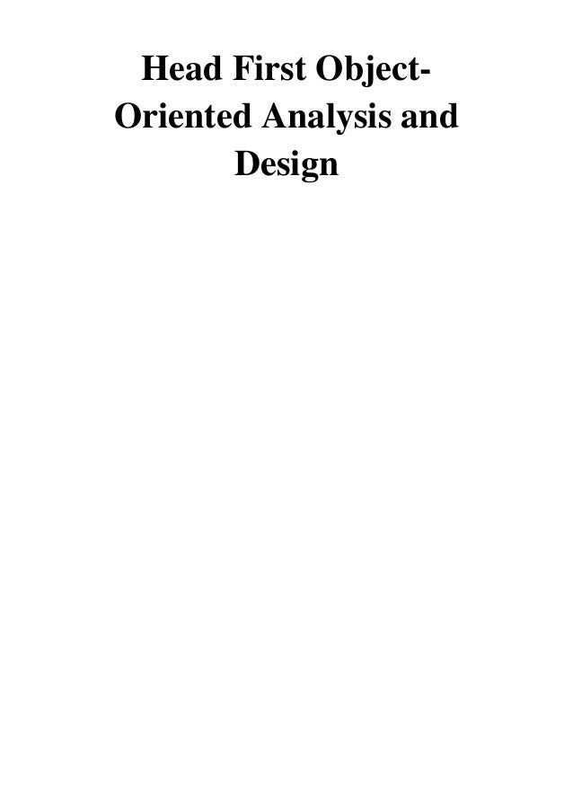 (2006) Head First ObjectOriented Analysis and Design (PDF) by Brett…