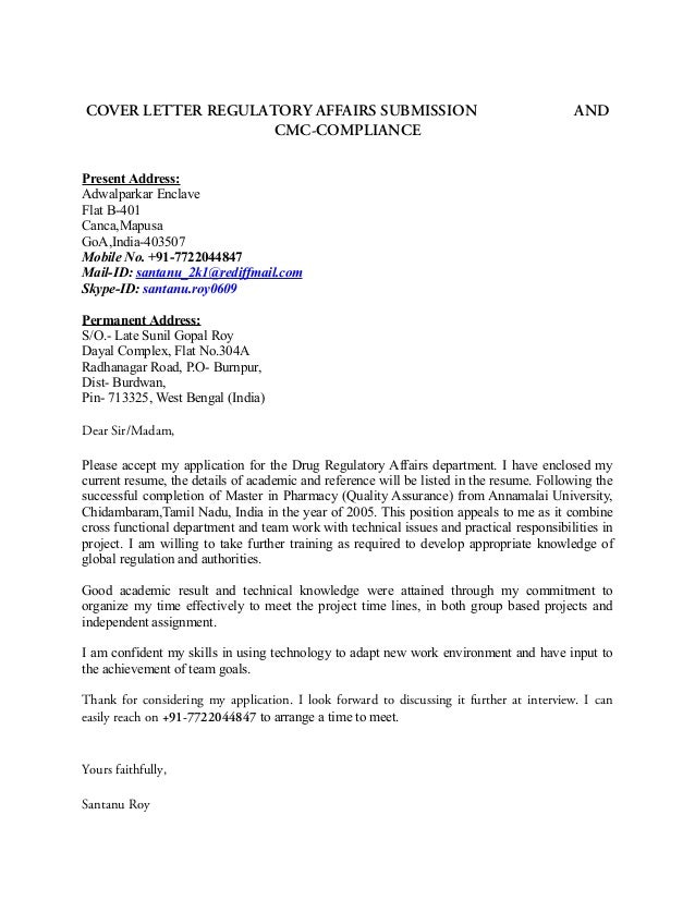 cover_letter regulatory affairs cover letter