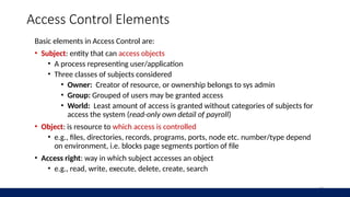 Access Control for Database Priciples IS | PPTX
