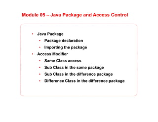 Java Programming - 05 access control in java | PDF | Programming ...