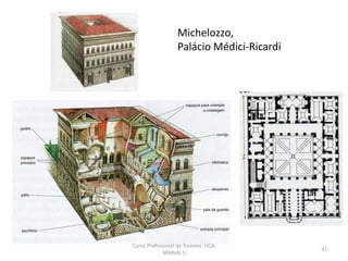 Michelozzo,
Palácio Médici-Ricardi
Curso Profissional de Turismo, HCA,
Módulo 5
41
 