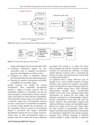 Sustainable Development and Environment of Biomass from Agriculture ...