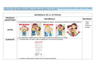 MI FAMILIA Y YO... para aprender todos los niños de 4 años | DOCX