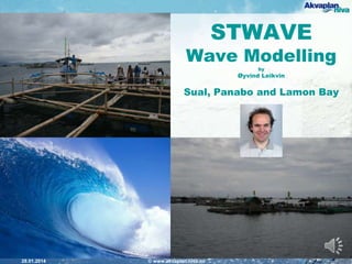 STWAVE

Wave Modelling
by

Øyvind Leikvin

Sual, Panabo and Lamon Bay

28.01.2014

© www.akvaplan.niva.no

 