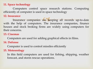 Areas of computer application | PPT