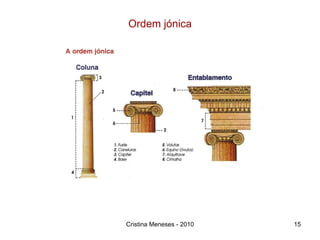 Ordem jónica Cristina Meneses - 2010 