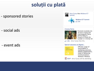 soluții cu plată
- sponsored stories


- social ads


- event ads
 