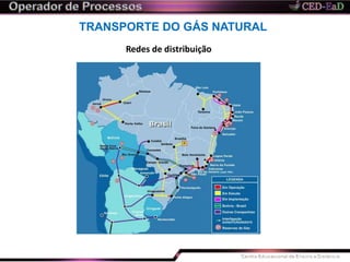 TRANSPORTE DO GÁS NATURAL
Redes de distribuição
 