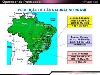 PRODUÇÃO DE GÁS NATURAL NO BRASIL
 
