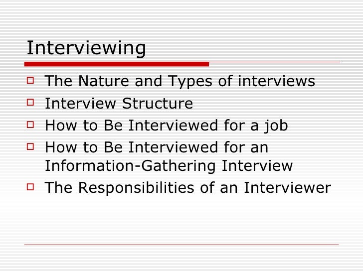 how to be interviewed