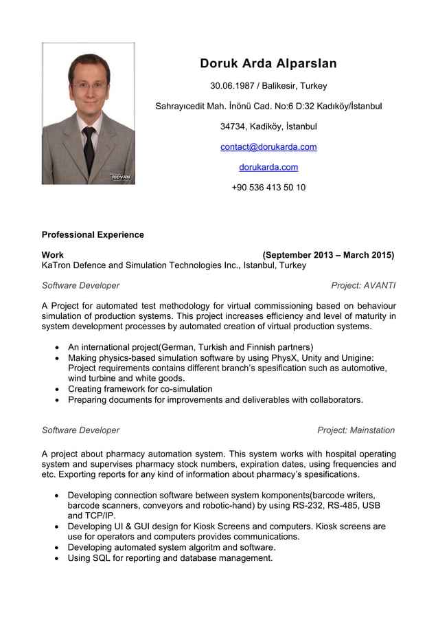 Doruk Arda ALPARSLAN CV ENG PDF Doruk arda alparslan cv eng pdf