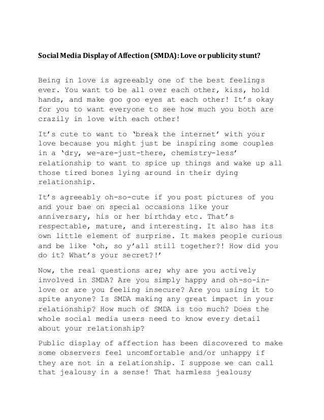 Social Media Display of Affection