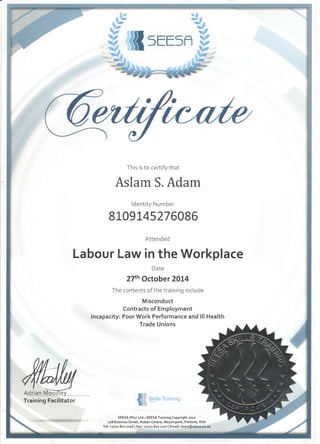 Labour Law in the Workplace