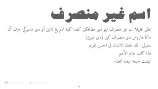 ‫أل‬ ‫حرف‬ ‫ماسوكي‬ ‫دى‬ ‫أتو‬ ‫لائين‬ ‫يڠ‬ ‫اسم‬ ‫كلمة‬ ‫كفدا‬ ‫مضافكن‬ ‫دى‬ ‫ايتو‬ ‫منصرف‬ ‫غير‬ ‫اسم‬ ‫افابيلا‬ ‫تتافى‬
(‫تنوين‬ ‫)دى‬ ‫كن‬ ‫منصرف‬ ‫دى‬ ‫هاروس‬ ‫ماكا‬
‫تقويم‬ ‫احسن‬ ‫فى‬ ‫الانسان‬ ‫خلقنا‬ ‫لقد‬ : ‫سفرتى‬
‫الأصم‬ ‫حاتم‬ ‫كتاب‬ ‫هذا‬
‫العلماء‬ ‫نهضة‬ ‫جميعة‬ ‫نهضت‬
‫ﻣﻨﺼﺮف‬‫ﻏﻴﺮ‬‫اﺳﻢ‬
ypi_badril_huda YPI Badril Huda
12
 