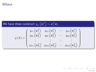 Images/cinvestav
Where
We have these construct gij xT
i = xT
i wj
g (X) =








g11 xT
1 g12 xT
1 · · · g1d xT
1
g21 xT
2 g21 xT
2 · · · g2d xT
2
...
...
...
...
gN1 xT
N gN2 xT
N · · · gNd xT
N








28 / 158
 