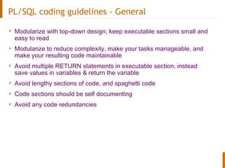 Oracle SQL, PL/SQL best practices | PPT