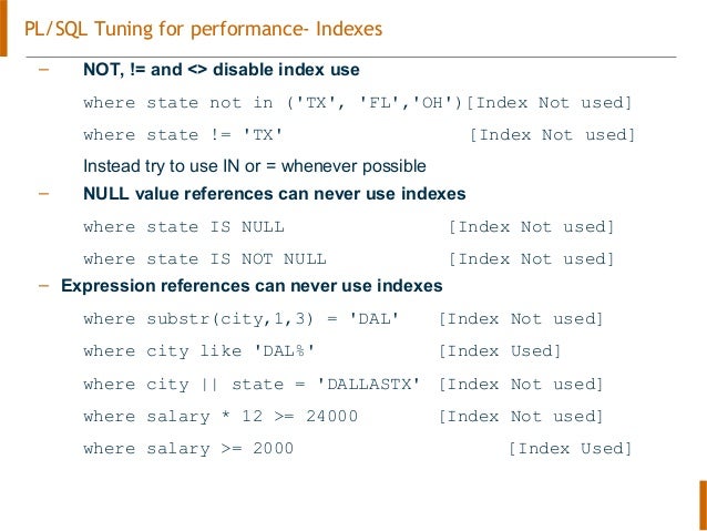 Oracle SQL, PL/SQL best practices
