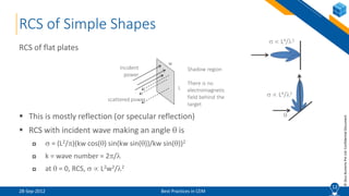 CEM Workshop Lectures (5/11): Best Practices in RCS Prediction | PPTX