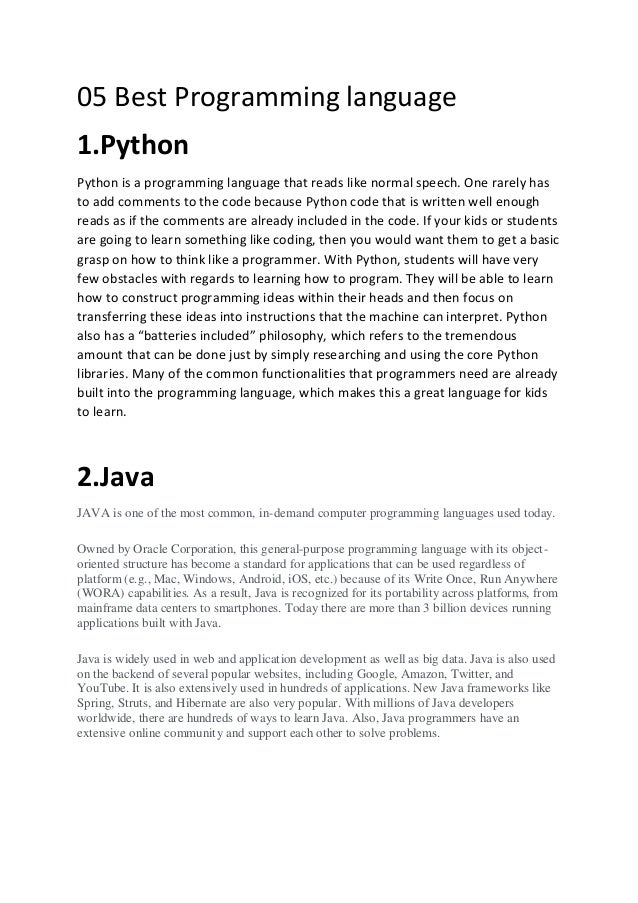 05 best programming languag