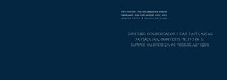 Para finalizar, fica uma pequena e simples
mensagem, mas com grande valor para
empresa Patrício & Gouveia, Sucrs, Lda:




     O F UT URO D OS BORD A D OS E D A S T A PEÇARI AS
            D A MA D E IRA , D E PE ND E M MUIT O DE SI .
        CUMPRE OU OF E RE ÇA OS NOS S OS ARTI GOS.
 