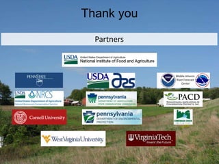 Thank you
Partners
STATE CONSERVATION COMMISSION
Middle Atlantic
River Forecast
Center
 