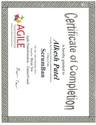 Agile Certificate