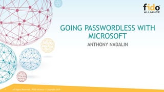 s Journey to Passwordless with FIDO