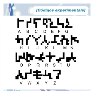 [Códigos experimentais]




A   B   C   D   E   F   G



H   I   J   K   L       M N



O   P   Q   R   S   T    U



V   W   X   Y   Z
 