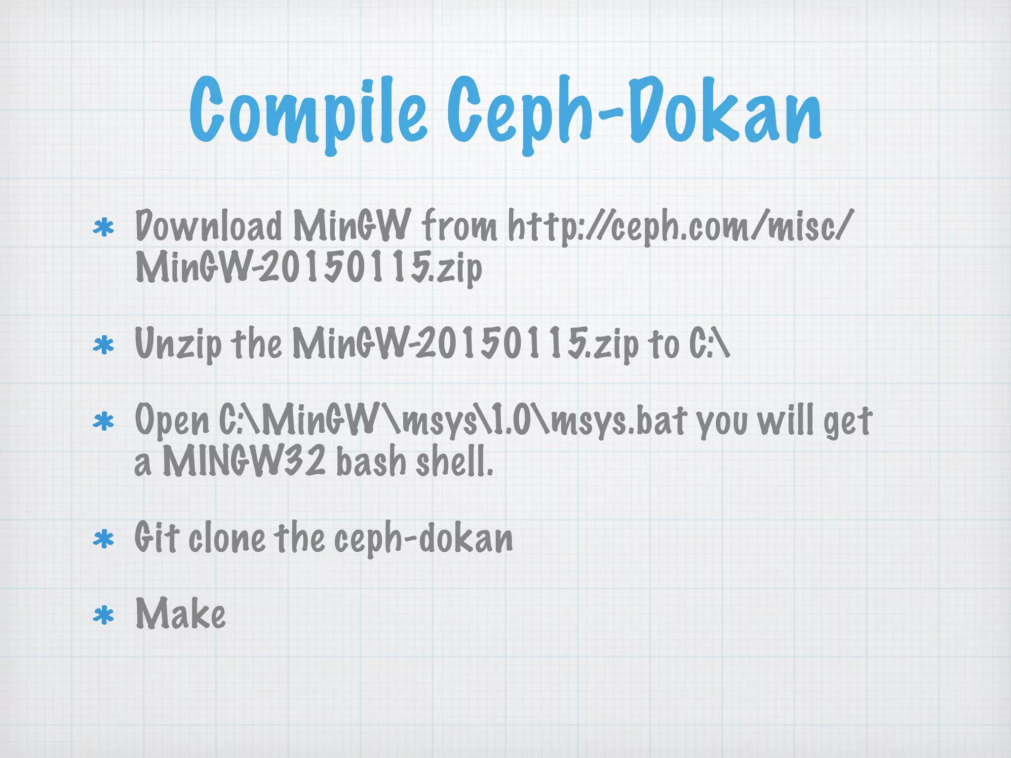 Ceph Day Beijing: Ceph-Dokan: A Native Windows Ceph Client | PDF