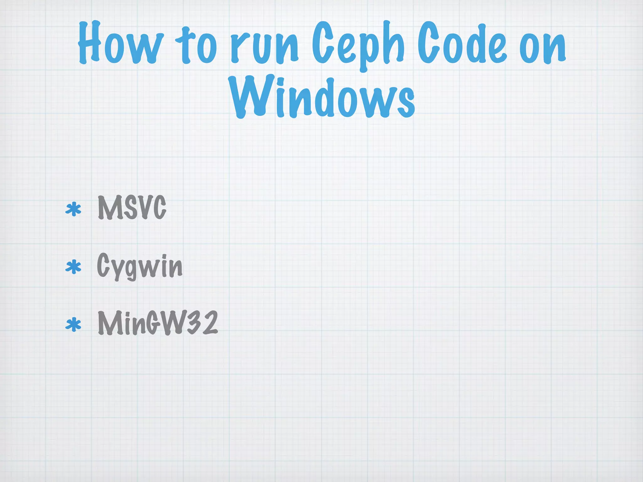 Ceph Day Beijing: Ceph-Dokan: A Native Windows Ceph Client | PDF