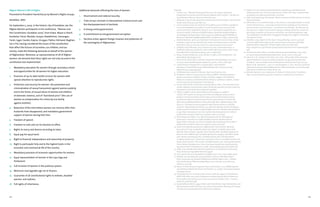 Afghan Women’s Bill of Rights 
Presented to President Hamid Karzai by Women’s Rights Groups 
Kandahar, 2003 
On September 5, 2003, in the historic city of Kandahar, we, the 
Afghan Muslim participants in the conference, “Women and 
the Constitution: Kandahar 2003”, from Kabul, Mazar-e-Sharif, 
Kandahar, Herat, Wardak, Jousjan, Badakhshan, Samangan, 
Farah, Logar, Gardez, Kapisa, Uruzgan, Paktia, Helmand, Baghlan, 
Sar-e-Pul, having considered the issues of the constitution 
that affect the futures of ourselves, our children, and our 
society, make the following demands on behalf of the women 
of Afghanistan. Moreover, as representatives of all of Afghan 
women, we demand that these rights are not only secured in the 
constitution but implemented. 
1. Mandatory education for women through secondary school 
and opportunities for all women for higher education. 
2. Provision of up-to-date health services for women with 
special attention to reproductive rights. 
3. Protection and security for women: the prevention and 
criminalization of sexual harassment against women publicly 
and in the home, of sexual abuse of women and children, 
of domestic violence, and of “bad blood-price” (the use of 
women as compensation for crimes by one family 
against another). 
4. Reduction of the time before women can remarry after their 
husbands have disappeared, and mandatory government 
support of women during that time. 
5. Freedom of speech. 
6. Freedom to vote and run for election to office. 
7. Rights to marry and divorce according to Islam. 
8. Equal pay for equal work. 
9. Right to financial independence and ownership of property. 
10. Right to participate fully and to the highest levels in the 
economic and commercial life of the country. 
11. Mandatory provision of economic opportunities for women. 
12. Equal representation of women in the Loya Jirga and 
Parliament. 
13. Full inclusion of women in the judiciary system. 
14. Minimum marriageable age set at 18 years. 
15. Guarantee of all constitutional rights to widows, disabled 
women, and orphans. 
16. Full rights of inheritance. 
Additional demands affecting the lives of women: 
1. Disarmament and national security. 
2. Trials of war criminals in international criminal courts and 
the disempowerment of warlords. 
3. A strong central government. 
4. A commitment to end government corruption. 
5. Decisive action against foreign invasion and protection of 
the sovereignty of Afghanistan. 
Endnotes 
1 Justino, 2012, “Women Working for Recovery: The Impact of Female 
Employment on Family and Community Welfare After Conflict.” UN Women 
Sourcebook on Women, Peace and Security, 2012. 
2 Melander, 2005, Gender Equality and Intrastate Armed Conflict, International 
Studies Quarterly 49.4, pp. 695–714. 
3 A 2010 analysis across 55 countries from 1986 to 2003 revealed a significant 
rise in the probability of conflict in countries with severe economic and 
social horizontal inequalities. Stewart, 2010, Horizontal Inequalities as a 
Cause of Conflict: A Review of CRISE Findings. World Development Report 
2011 Background Paper http://siteresources.worldbank.org/EXTWDR2011/ 
Resources/6406082-1283882418764/WDR_Background_Paper_Stewart.pdf 
4 Michele Bachelet, April 2012, Statement to the Security Council, http://www. 
unwomen.org/2012/04/statement-by-under-secretary-general-michelle-bachelet- 
to-the-un-security-council-on-women-peace-and-security/ 
5 Anderlini and El-Bushra, 2007, Inclusive Security, Sustainable Peace: A 
Toolkit for Advocacy and Action. Post Conflict Reconstruction, http://www. 
huntalternatives.org/download/39_post_conflict.pdf 
6 Bouta, Frerks and Bannon, 2005, Gender, Conflict, and Development, The 
World Bank, Washington, D.C. 
7 Seven Point Action Plan on Gender Responsive Peacebuilding, 2010, www. 
un.org/en/peacebuilding/pbso/pdf/seven_point_action_plan.pdf 
8 A New Deal for Engagement in Fragile States. International 
Dialogue on Peacebuilding and Statebuilding, http://www.oecd.org/ 
dataoecd/35/50/49151944.pdf 
9 UN Women Sourcebook on Women, Peace and Security, 2012. 
10 Zimbabwe Women’s Parliamentary Caucus (ZWPC), Zimbabwe Women 
Lawyers Association (ZWLA), Women in Politics Support Unit (WiPSU), 
Women’s Coalition of Zimbabwe WCoZ, Ministry of Women’s Affairs, Gender 
and Community Development and academia. 
11 Section 187(1) of the Constitution of South Africa reads: “The Commission for 
Gender Equality must promote respect for gender equality and the protection, 
development and attainment of gender equality.” 
12 “After a conflict a good representation of the groups in conflict is 
crucial. This may be more important than providing for systems which 
produce overrepresentation of the largest party (and therefore produce 
a parliament where it may be easier to form government) or to have the 
direct accountability between voters and single MPs. Lijphard argues that 
there is a ‘scholarly consensus against majoritarian systems in divided 
societies”. Butenschøn and Vollan, 2011, Electoral Quotas and the Challenges 
of Democratic Transition in Conflict-Ridden Societies: Nordem Special Report, 
p. 199. http://www.jus.uio.no/smr/english/about/programmes/nordem/ 
publications/nordem-report/2011/special-report-20011.pdf 
13 Butenschøn and Vollan, 2011, Electoral Quotas and the Challenges of 
Democratic Transition in Conflict-Ridden Societies: Nordem Special 
Report http://www.jus.uio.no/smr/english/about/programmes/nordem/ 
publications/nordem-report/2011/special-report-20011.pdf 
14 Green Line indicates Quota level. Afghanistan: Reserved 27%, Burundi, 
Reserved 30%, Iraq: Candidate Quota 25%, Nepal: Candidate Quota 33%, 
Rwanda: Reserved 30%, Uganda: Reserved 30%, BiH: Candidate Quota 30%, 
Kosovo under UNSCR 1244: Candidate Quota 30%, Angola: Candidate Quota 
30%, Bosnia and Herzegovina: Candidate Quota 30%, FYR Macedonia: 
Candidate Quota 30%, Palestinian Legislative Council: Candidate Quota 20%, 
Sudan: Reserved 25%, Timor Leste: Candidate Quota 30%. Inter-parliamentary 
Union Parline Database 2012, http://www.ipu.org/parline-e/parlinesearch. 
asp Quota Project Database, 2012, http://www.quotaproject.org/index.cfm 
15 OSCE, 2004, Handbook for Monitoring Women’s Participation in Elections, 
http://www.osce.org/odihr/elections/13938 
16 Free and Fair Election Foundation of Afghanistan, 2010, http://fefa.org.af/ 
17 Bardall, 2011, Breaking the Cycle of Gender Violence IFES White Paper - 
http://www.ifes.org/Content/Publications/White-Papers/2011/~/media/ 
Files/Publications/White%20PaperReport/2011/Gender_and_Electoral_ 
Violence_2011.pdf 
18 Women’s International League for Peace and Freedom, 2012, MENA Agenda 
1325 Working Together for Peace and Freedom. p. 15 http://www.peacewomen. 
org/pages/mena 
19 The guidelines are currently under revision with the support of UN Women. 
DPKO /DFS-DPA, 2007, Joint Guidelines on Enhancing the Role of Women in 
Post conflict electoral processes www.un.org/wcm/webdav/site/.../women_ 
electoral_guidelines.pdf 
20 Lovenduski and Norris, 1993, Gender and Party Politics. Sage Publications and 
National Democratic Institute, 2010, Democracy and the Challenge of Change: 
A Guide to Increasing Women’s Political Participation. 
21 Duflo, et al, 2011, Female Leadership Raises Aspirations and Educational 
Attainment for Girls: A Policy Experiment in India. MIT http://web.mit.edu/ 
newsoffice/2012/female-politicians-0113.html 
22 IDRC, 2008, Realizing Their Needs: Women’s Access to Public Services in Sector 
Decentralization. 
23 While there is no consistent data on this, there is a strong perception in many 
contexts that women – especially at the front-line of public service delivery, 
such as teachers and the nurses – are the first to be laid off. But they are not 
the only ones. Higher-level women managers without protective social and 
patronage networks can be just as vulnerable. See Laetitia Mukurasi, 1991, 
“Post Abolished: One Woman’s Struggle for Employment Rights in Tanzania, 
The Women’s Press. 
24 UN DESA, 2009, Report Of The Expert Group Meeting: Lessons Learned 
in Post-Conflict State Capacity: Reconstructing Governance and Public 
Administration Capacities in Post Conflict Countries, New York 
http://unpan1.un.org/intradoc/groups/public/documents/un/unpan037238. 
pdf 
25 Seven Point Action Plan on Gender Responsive Peacebuilding, 2010, www. 
un.org/en/peacebuilding/pbso/pdf/seven_point_action_plan.pdf 
26 Lahai, B. A. N., Goldey, P. and Jones, G.E. 2000. ‘The gender of the extension 
agent and farmers’ access to and participation in agricultural extension 
in Nigeria.’ Journal of Agricultural Education and Extension 6 (4): 223–233. 
Moore, K.M., Hamilton, S., Sarr, P., and Thiongane, S. 2001. ‘Access to technical 
information and gendered NRM practices: Men and women in rural Senegal’. 
Agriculture and Human Values 18: 95–105. 
27 Michelle Bachelet, 2011, Statement on Women in Democratic Transitions, 
http://www.unwomen.org/2011/11/women-in-democratic-transition/ 
24 25 
 