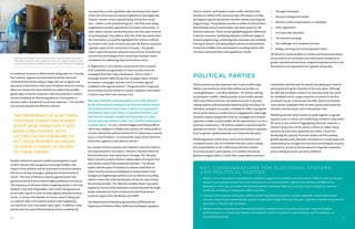to counteract pressure to follow family voting patterns. Ensuring 
that national, regional and international election observers 
understand that family voting is illegal and can recognize and 
document it should be a critical part of election observer training. 
Observers should also have checklists to understand possible 
gender gaps in election processes. OSCE has prepared a compre-hensive 
12 
Handbook for Monitoring Women’s Participation in 
elections with a checklist for its election observers.15 The checklist 
can be easily adapted for different contexts. 
Another obstacle to women’s political participation in post-conflict 
contexts that has gained increasing visibility is the 
impact of the outbreak and the aftermath of electoral violence 
that occurs during campaigns, polling and announcement of 
results. The issue of electoral violence against women has 
gained prominence due to several highly publicized occurrences. 
The frequency of electoral violence targeting women is not new; 
however it has been long hidden, with victims facing pressure 
to not make reports in order to avoid stigmas attached to these 
crimes. In 2009 in the Republic of Guinea, women taking part 
in a political rally in the national stadium were targeted by 
security forces. Over 109 women were raped. In addition, many 
women and men were killed during the brutal crackdown by 
security forces on this opposition rally. According to the report 
of the UN Commission of Inquiry established to investigate the 
violence, women victims reported being told by their assail-ants 
– soldiers in the presidential guard - that they were being 
targeted because they opposed the incumbent junta leader. In 
other reports women claimed they were told they were immoral 
for participating in the political rally. One of the key reasons that 
the Commission successfully highlighted the violence suffered 
by women in this chain of events was that UN Women seconded 
a gender expert to the Commission of Inquiry. This gender 
expert supported women witnesses and survivors to testify and 
ensured that the findings of the Commission included recom-mendations 
for addressing impunity for these crimes. 
In Afghanistan in 2010 women comprised less than a quarter 
of all candidates and generally ran more security-conscious 
campaigns than their male counterparts. Yet six of the 11 
campaign workers killed during that campaign season worked 
for women’s campaigns and nine out of 10 threats against 
candidates were against women.16 The government recognized 
the increased security threats to women candidates and created 
a fund to cover their extra security costs. 
Not only candidates and campaigners are at risk. Research 
by the International Foundation for Electoral Systems shows 
that female voters are four times as likely to be targeted for 
intimidation than male voters in transition countries, and 
that they are attacked verbally and physically more often 
during voter registration or other civic activities taking place 
in public spaces.17 In 2012, a female blogger promoting political 
reform was stabbed in a Middle East country. Her fellow political 
activists claimed the political motives for her attack were covered 
up as a crime of honour – an excuse that could not be used if the 
attack were against a male political activist.18 
An example of how to prevent and respond to electoral violence 
was implemented in 2012 when a ‘Women’s Situation Room for 
Peaceful Elections’ was established in Senegal. The ‘Situation 
Room’ aimed to prevent election-related abuses during the first 
and second rounds of the presidential elections. The women 
leaders referred cases of violations to relevant authorities for 
action and also trained and deployed 50 women leaders from 
Senegal and neighboring countries to act as observers at polling 
stations, ensure the active participation of women, and monitor 
the security situation. The ‘Women’s Situation Room’ was spear-headed 
by Femmes Africa Solidarité in partnership with the Angie 
Brooks International Centre of Liberia and with financial and 
technical support from UN Women and UNDP. 
The Department of Peacekeeping Operations (DPKO) and the 
Department of Political Affairs (DPA) have developed a guidance 
The frequency of electoral 
violence targeting women 
is not new; however it has 
been long hidden, with 
victims facing pressure to 
not make reports in order 
to avoid stigmas attached 
to these crimes. 
note on women’s participation in post-conflict elections that 
provides an outline of the necessary steps UN missions can take 
to integrate a gender perspective into their election planning and 
programming.19 The guidelines provide an outline of interventions 
that facilitate women’s participation and action points for UN 
electoral assistance. These include highlighting gender differences 
in election processes, identifying obstacles at different stages of 
election programming, conducting voter education and candidate 
training for women, and advocating for women to hold positions 
at all levels of EMBs, from commissioners to polling station staff. 
The areas covered by these useful guidelines include: 
1. The legal framework 
2. Electoral management bodies 
3. Women’s political participation as candidates 
4. Voter registration 
5. Civic and voter education 
6. The electoral campaign 
7. The challenges and complaints process 
8. Polling, counting and monitoring/observation 
UN Women’s Guidance Note on Gender and Electoral Assistance 
(2012) outlines the normative and institutional framework on 
gender and electoral assistance, programming interventions and 
the electoral cycle approach from a gender perspective. 
Women in Juba, Sudan, vote in their country’s national elections, the first to 
take place in almost 25 years. Originally set for 11 to 13 April, the date to vote 
has been extended by an additional two days. Credit: UN Photo/Tim McKulka 
Political Parties 
Political parties can play important roles in post-conflict nego-tiations, 
and experience shows that political party elites are 
crucial gatekeepers – and often obstacles – for women aspiring 
to participate in politics. Political parties in post-conflict periods 
often have informal and non-rule-based structures or decision-making 
systems, with personality-based executive structures. An 
individual’s prospects as a party’s candidate for office may depend 
less on performance as a leader than on engagement in patronage 
networks, capacity to generate funds for campaigns and informal 
payments or bribes to party leaders for the opportunity to run for a 
particular constituency.20 All of these conditions represent specific 
obstacles for women. They can also undermine women’s capacities 
to act as gender equality advocates once they enter the party. 
Mobilizing women within party structures to demand more 
transparent party rules for candidate selection, policy-making 
and accountability can be a difficult yet effective method 
to increase women’s participation. For example, the African 
National Congress (ANC) in South Africa responded to women’s 
mobilization and demands for equality by adopting an internal 
party quota during the transition in the early 1990s. Although 
the ANC did not adopt a quota in its executive body, the quota 
for candidates led to a large proportion of women in the first 
parliament (25 per cent) because the ANC (which put forward 
more women candidates than all other parties) dominated the 
elections and won 63 per cent of the popular vote. 
Mobilizing women within parties to speak together on gender 
equality issues is critical, and establishing a women’s wing within 
the party is one method of aggregating demands. However, a 
women’s wing must not be used as a forum to rubber-stamp 
decisions by male party leadership, but rather a forum for 
developing the capacity of women leaders and formulating 
gender equality policy demands. Demands can include quotas for 
leadership/party management structures and delegates to party 
conventions, as well as the development of gender-responsive 
policy-making processes and party platforms. 
Key Considerations for Electoral Systems 
and Politica l Parties: 
1. Women civil society leaders and politicians should be supported to mobilize and advocate for TSMs as a tool to increase 
women’s participation at both local and national levels of representation. Different formulations of TSMs can be 
designed for every type of context and electoral system. Legislated TSMs are currently in use in almost 30 countries 
worldwide, including in many post-conflict countries. 
2. During the formulation of the post-conflict electoral legislative framework, women candidates should advocate for 
mixed or proportional representation systems as opposed to simple “first past the post” systems, as women are proven to 
fare better in the first type of system. 
3. Women members of political parties should mobilize to demand internal quotas and gender responsive bylaws 
and structures as a critical step towards increasing the number of women in representation and the substance of 
the political discourse. 
13 
 