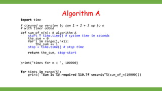 Comprehensive Guide to Algorithm Analysis and Big-O Notation in Python ...