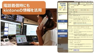 田中商事
社長 様
システム導入 ：販売管理 引継先＝中谷
軽減税率対策：POSレジシステム（担当＝生田）、販売管理（担当＝生田）
システム未対応：受注伝票の備考（期限2019/04/30、担当＝中谷）、
折り曲げ加工品の内容確認（期限2019/06/01、担当＝中谷）
システム対応中：売上未計上を加算するオプション（期限2019/05/24、担当＝中谷）
対応履歴 ：販売管理（完了日2019/04/23、担当＝中谷）、
販売管理（完了日2019/04/27、担当＝中谷）
詳細https://comdec.cybozu.com/k/21/show#record=627
クラウド契約 ：クラウドサービス定着サポート[運用支援パック] 担当＝西道
クラウドライセンス：Evernote，kintoneスタンダード、シンカCTI Lite、Dropbox Stn
ライセンス検討中：LINE WORKSライト
ライセンス発注 ：kintoneスタンダード(開通予定日2019/05/08)、LINE WORKSライト
(開通予定日2019/03/29)
クラウド対応履歴：kintone対応(納期2019/05/14、担当＝西道)、
新入社員 EN kin LW追加設定対応(納期2019/05/08、担当=駒田)、
○得情報用アプリの資料作成・分割(納期2019/04/26、担当=濱口)
勉強会参加履歴：参加日＝2019/03/05 参加者＝伊藤 泰行、参加日=2018/07/18
参加者＝山田 孝之
ITサポート保守 ：スタンダード（担当＝西山）
IT環境提案 ：未提出（担当＝西山）
ITサポ訪問履歴：2019/05/08納品での訪問(伊藤社長)、2019/04/04TEL/リモート
でのサポートや納品(伊藤社長)
ITサポ案件履歴：受注日2019/04/23奥事務所用 OKIB432追加(担当＝西山)
納品後フォロー＝完了
電話着信時にも
kintoneの情報を活用
 