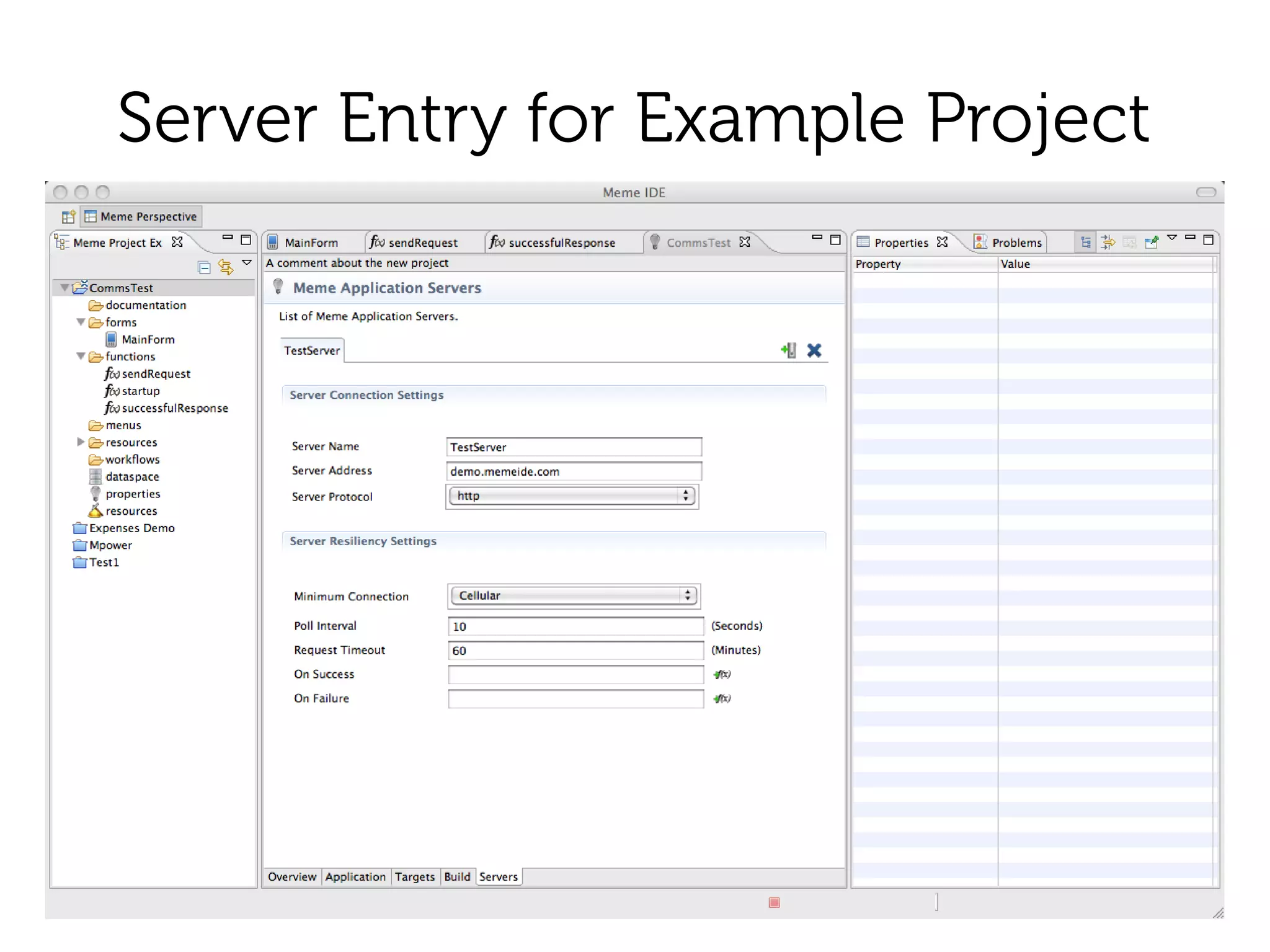 Server Entry for Example Project
 