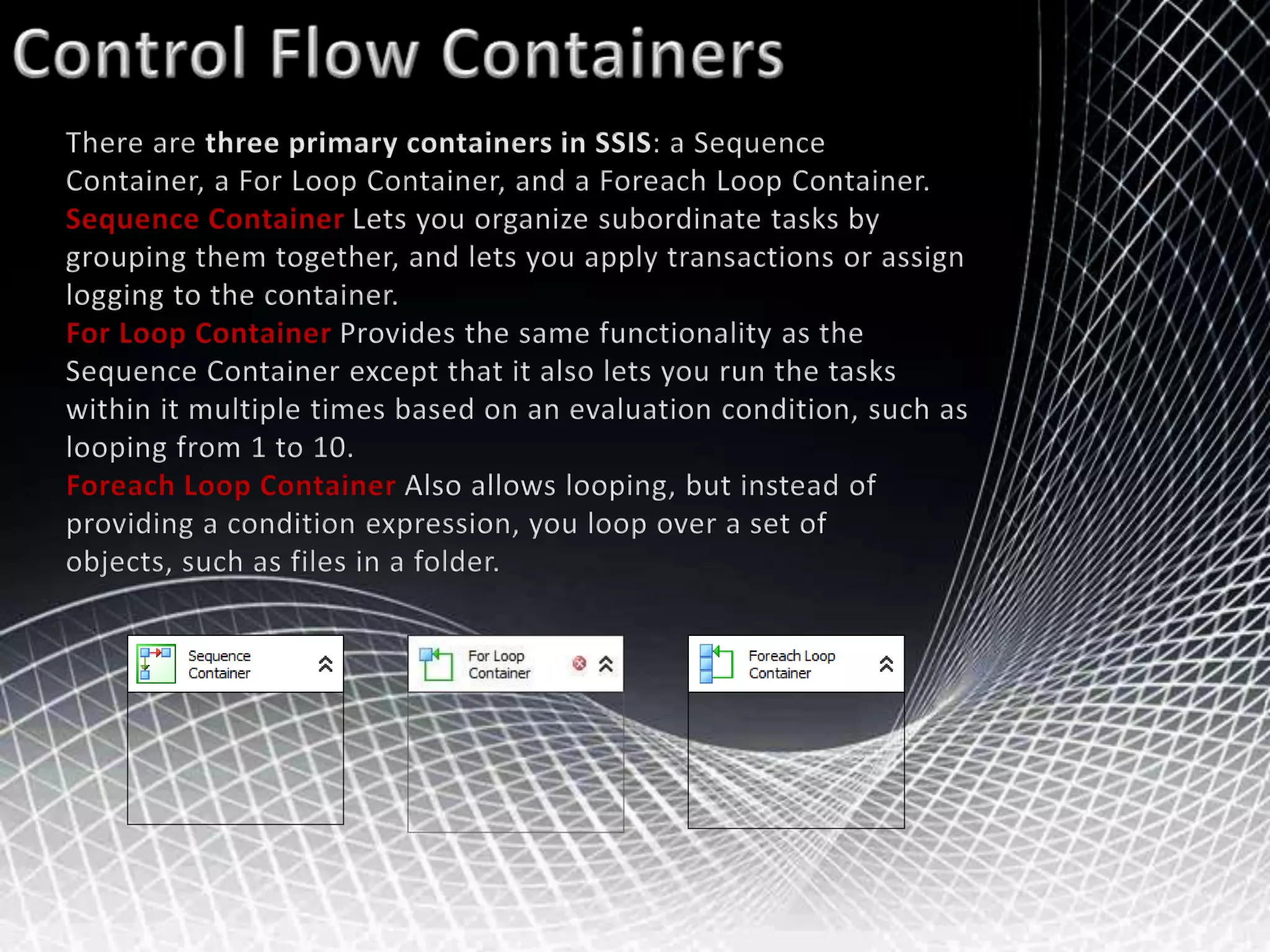 05 SSIS Control Flow | PPT