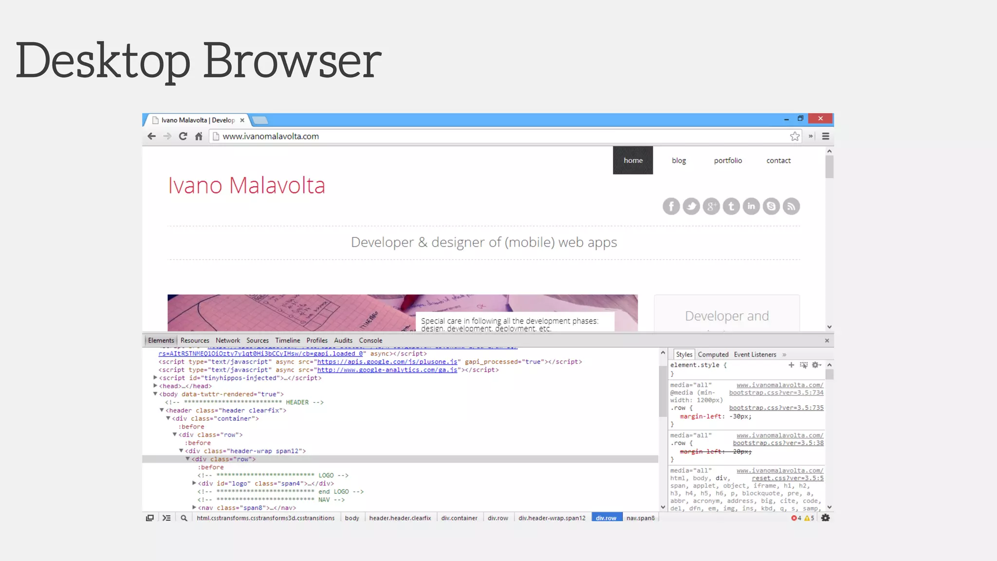 Desktop Browser
 