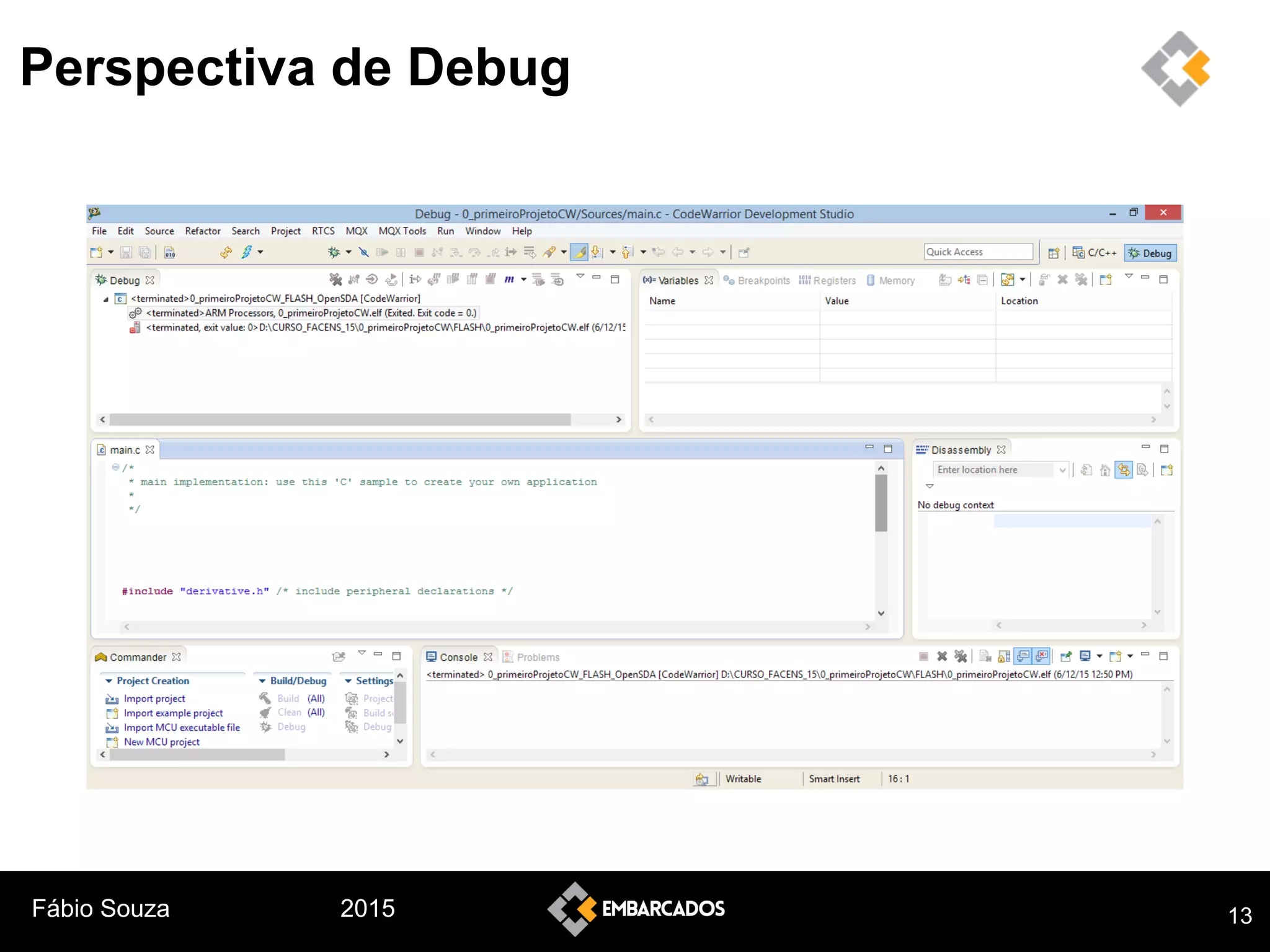 Fábio Souza 2015
Perspectiva de Debug
13
 