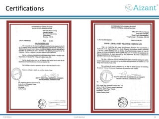 Certifications
7/3/2012 Confidential 12
 