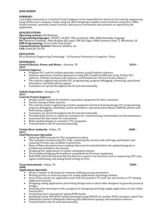 John BishopResume Controls Engineer(6-11-15) | DOC image.