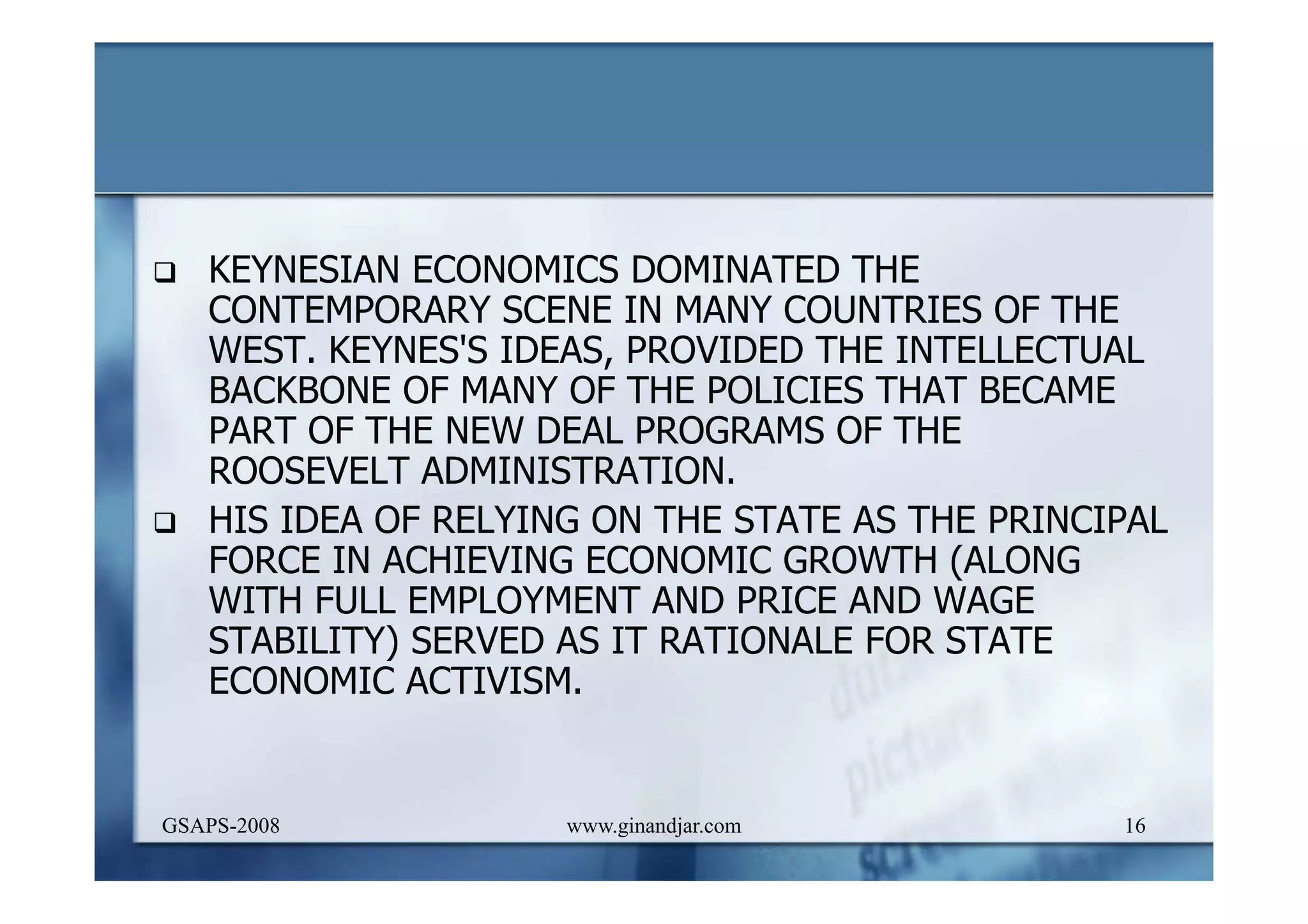 DEVELOPMENT AND ADMINISTRATION (I)