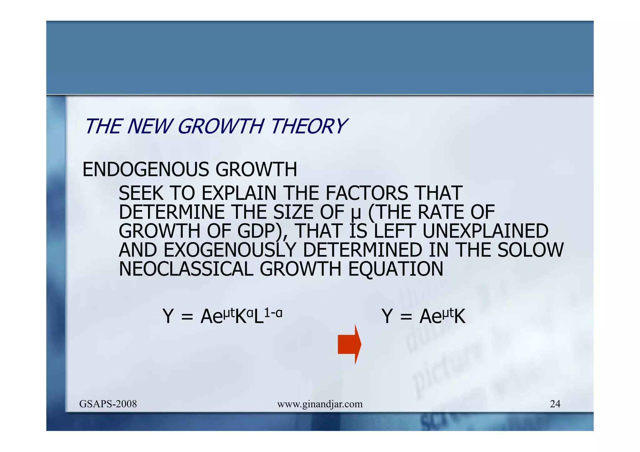 DEVELOPMENT AND ADMINISTRATION (I)